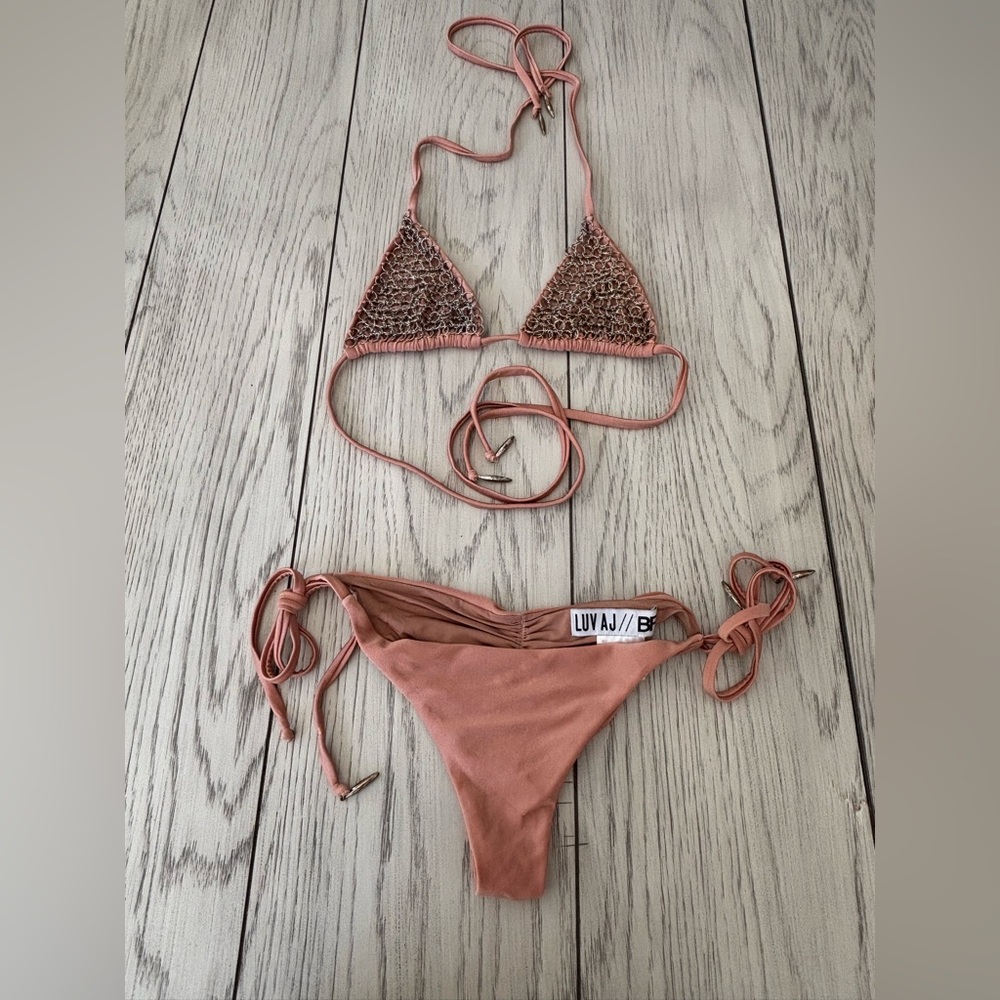 COPY - Luv AJ // BR  Swim ,  Bikini, beige , XS ,( vintage item )